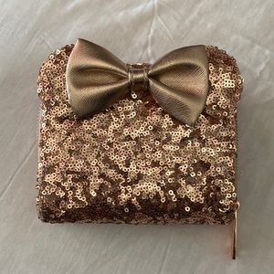 Disney parks Loungefly Rose gold Minnie wallet